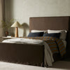 Daphne Slipcover Bed Brussels Coffee Staged View Four Hands