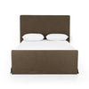 Four Hands Daphne Slipcover Bed Brussels Coffee Front Facing View