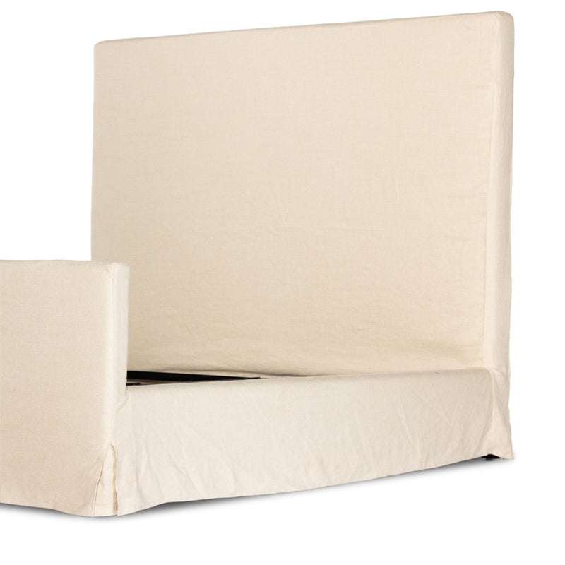 Four Hands Daphne Slipcover Bed Brussels Natural Sliderailings