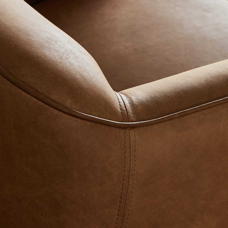 Daria Chair Eucapel Cognac Staged Leather Detail 238575-003