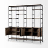 Mercana Darius Bookcase angled open door view 