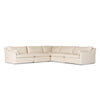 Delray 5-Piece Slipcover Sectional Angled View 238958-001
