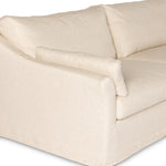 Four Hands Delray 5-Piece Slipcover Sectional Creme Armrest