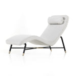 Four Hands Demi Chaise Lounge Elite Stone Angled View