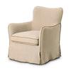 Four Hands Devon Slipcover Swivel Chair angled view 