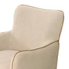 Four Hands Devon Slipcover Swivel Chair angled backrest view 