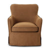 Four Hands Devon Slipcover Swivel Chair  front view 