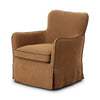 Four Hands Devon Slipcover Swivel Chair angled view 