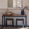 Diorite Copper Console Table - Staged View