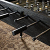 Four Hands District Eight Foosball Table staged square rounded wooden handles 