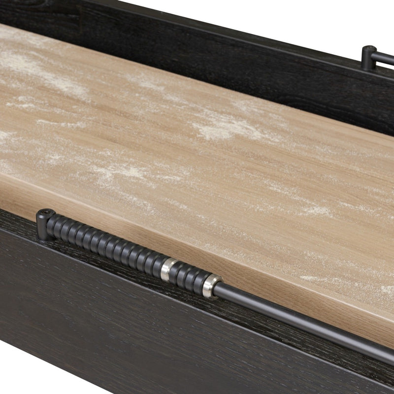 Four Hands District Eight Large Shuffleboard Table laminated solid oak in a durable lacquer 