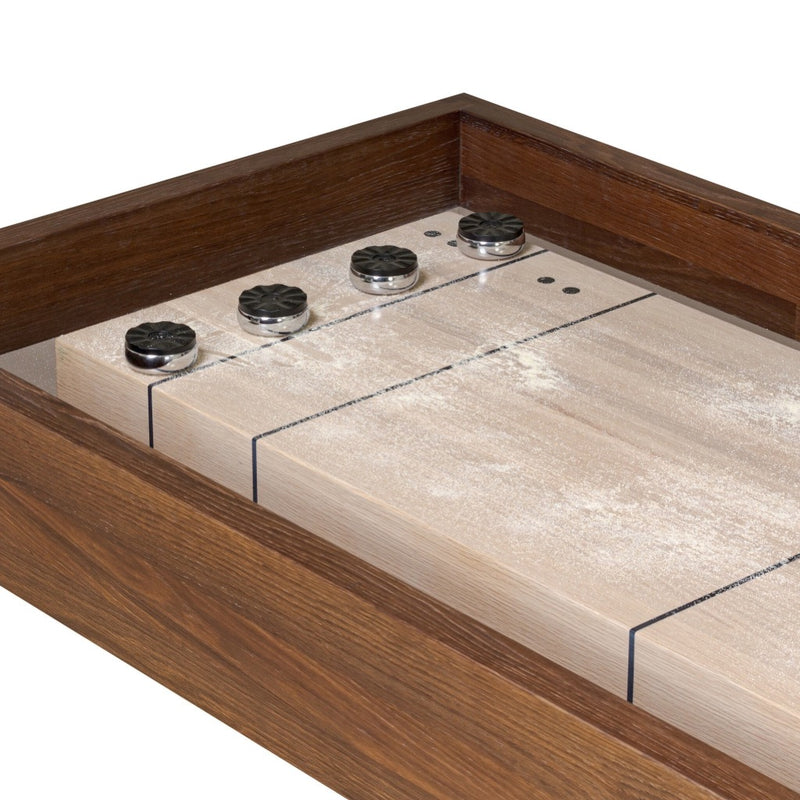 Four Hands District Eight Large Shuffleboard Table laminated solid oak game board 