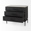 Mercana Divina Accent Cabinet angled open drawer view 