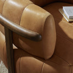 Doss Swivel Chair Palermo Cognac Staged View Back Four Hands