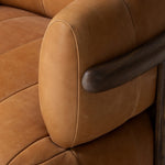 Doss Swivel Chair Palermo Cognac Side Angled Four Hands