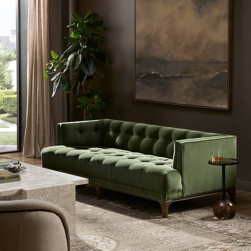 Dylan Green Mid-Century Sofa - Sapphire Olive | Four Hands Furniture