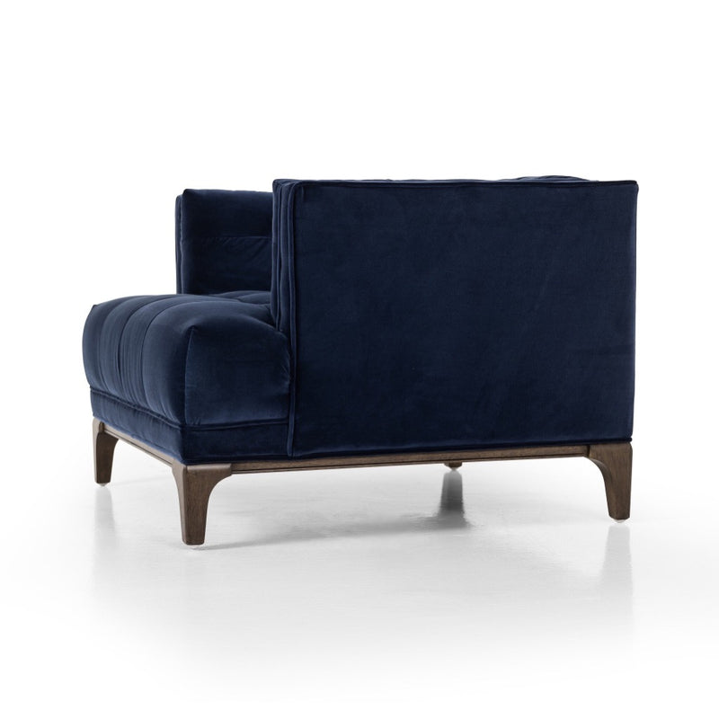 Dylan Chair Sapphire Navy Side Angled View Four Hands