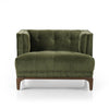 Dylan Chair Sapphire Olive Front Facing View Four Hands