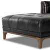 Dylan Chaise Lounge Rider Black Solid Parawood Legs CKEN-154C-396