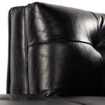 Dylan Chaise Lounge Rider Black Top Grain Leather Tufting CKEN-154C-396