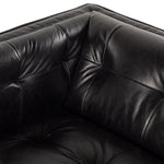 Dylan Chaise Lounge Rider Black Tufted Backrest Four Hands
