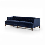 Dylan Sofa Sapphire Navy Angled View Four Hands