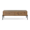 Eaton Coffee Table Amber Oak Resin Front Facing View 228345-002