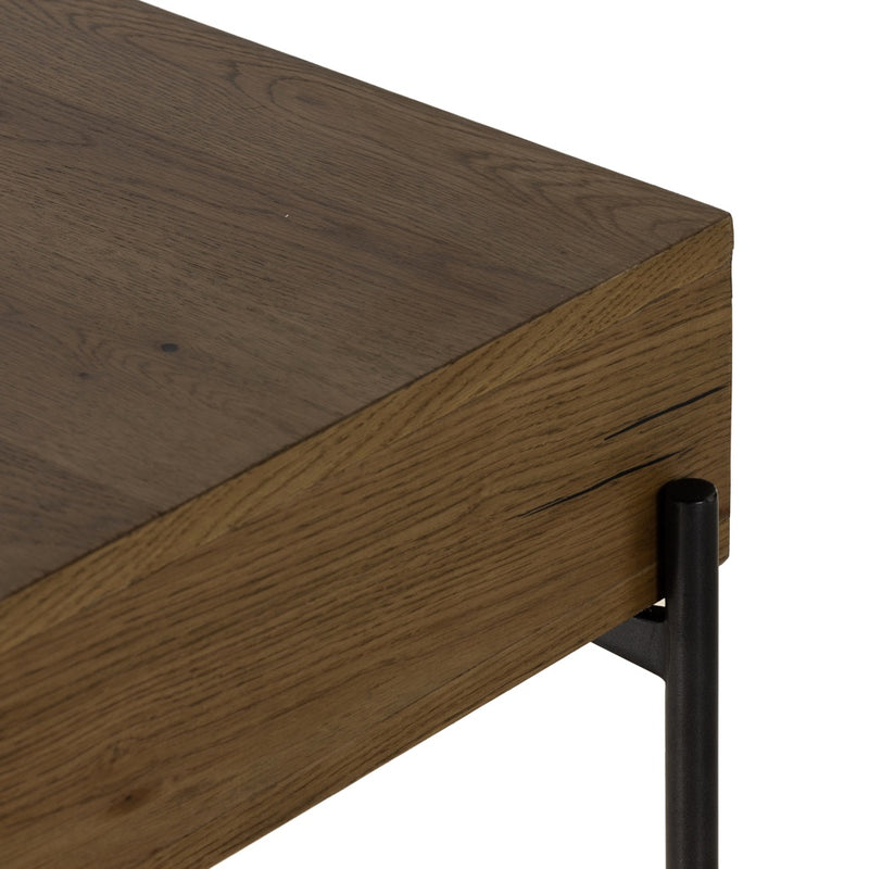 Eaton Modular Desk Amber Oak Resin Iron Frame 227838-002