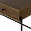 Eaton Modular Desk Amber Oak Resin Iron Handles Four Hands