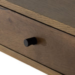 Four Hands Eaton Modular Desk Amber Oak Resin Iron Handles