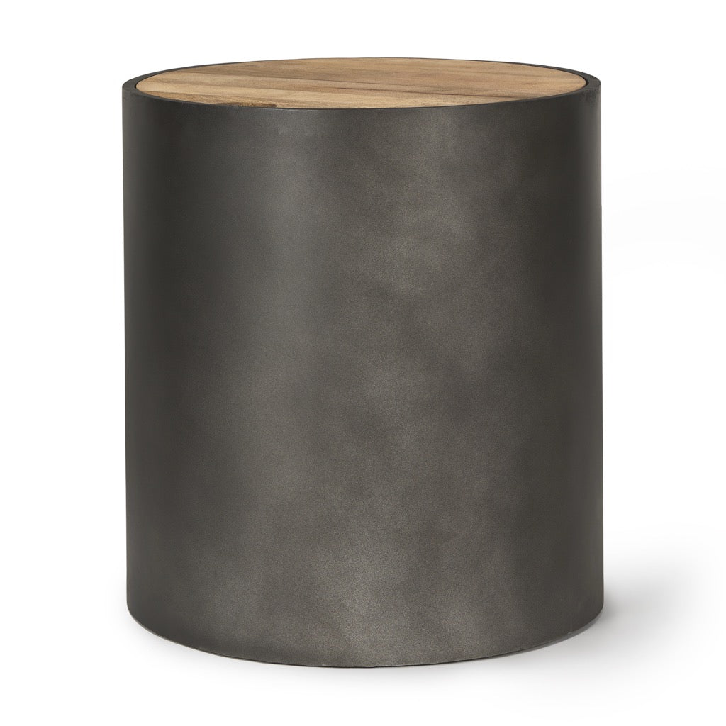 Mercana Eclipse Drum End Table front view 