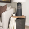 Mercana Eclipse Drum End Table staged close up 