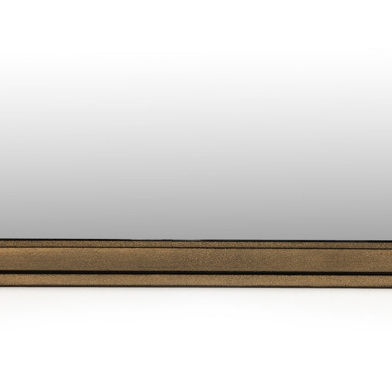 Effie Mirror Raw Antique Brass Iron Straight Frame 233245-002
