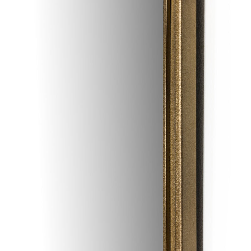 Effie Mirror Raw Antique Brass Iron Side Frame 233245-002