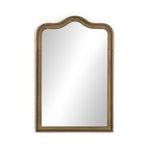 Effie Mirror Raw Antique Brass Iron Front Facing View 233245-002