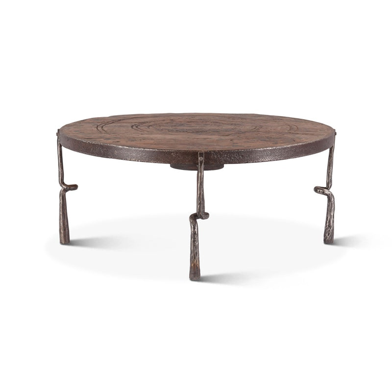 HTD Eiffel Coffee Table with Hammered Legs anhled view 