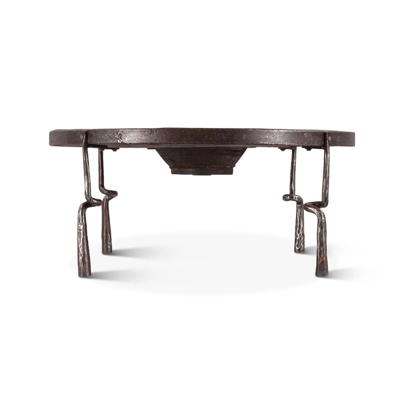 HTD Eiffel Coffee Table with Hammered Legs side view 