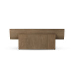 Elbert Console Table Rustic Oak Veneer Side View Four Hands