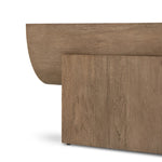Elbert Console Table Rustic Oak Veneer Thick Base 229655-001