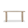 Eliza Desk White Oak Front Facing View Four Hands