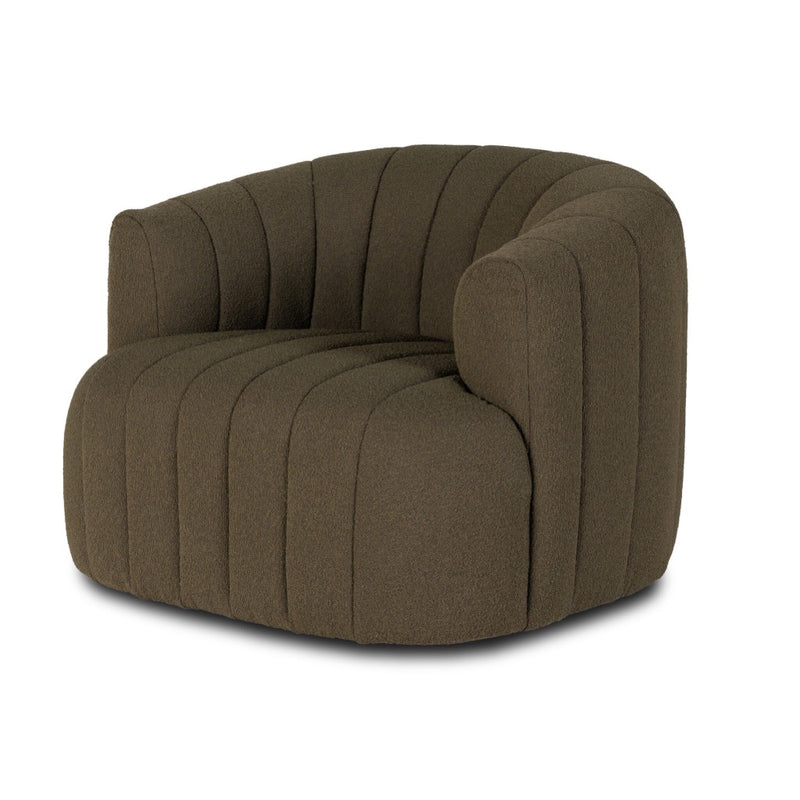 Four Hands Elliana Swivel Chair FIQA Boucle Olive