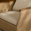 Four Hands Elmira Outdoor Swivel Chair staged close up view 