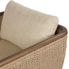 Four Hands Elmira Outdoor Swivel Chair back pillow view 