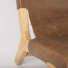 Mercana Elodie Accent Chair leather seat and wooden frame