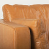 Mercana Elton Leather Sofa arm and pillow view 