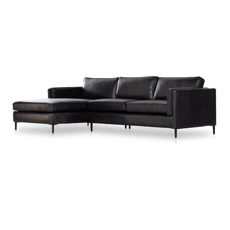 Emery 2-Piece Sectional Sonoma Black Angled View 237652-004