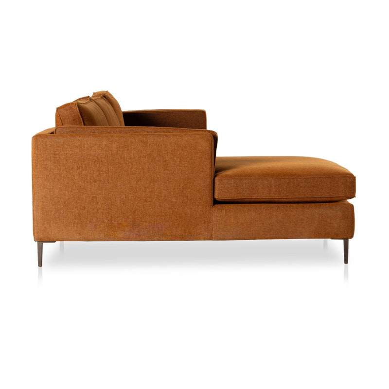 Emery 2-Piece Sectional Sutton Rust Left Arm Facing Side View Four Hands