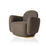 Enya Swivel Chair Gibson Mink Angled View Four Hands