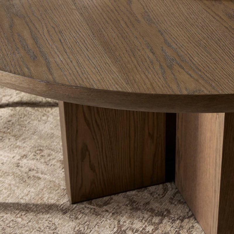 Ernest Round Dining Table 247760-001 staged table edge view 
