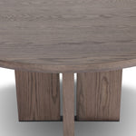 Four Hands Ernest Round Dining Table top and base view 